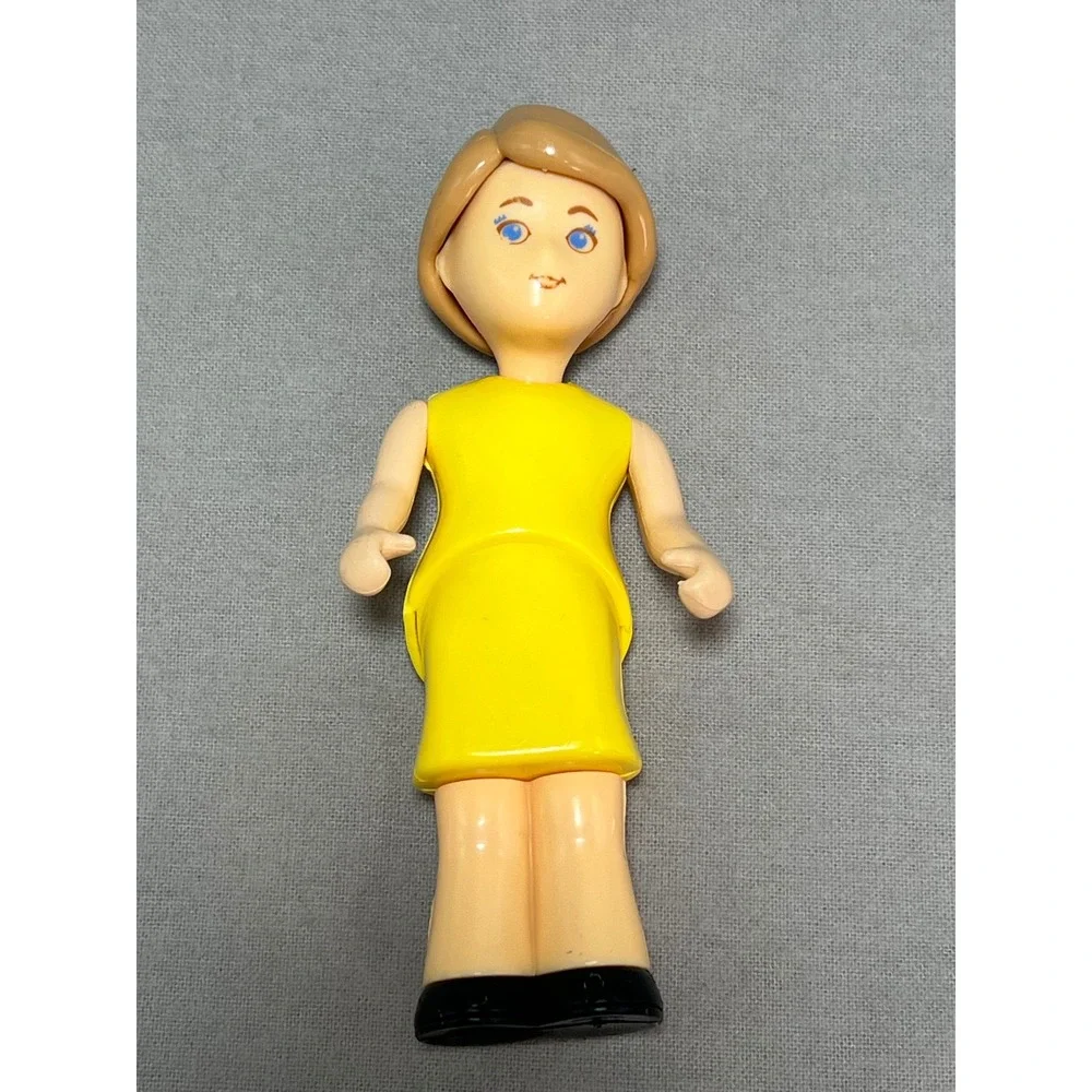 Fisher Price‎ Loving Family Mom Doll Yellow Dress Blonde Hair 80s Vintage